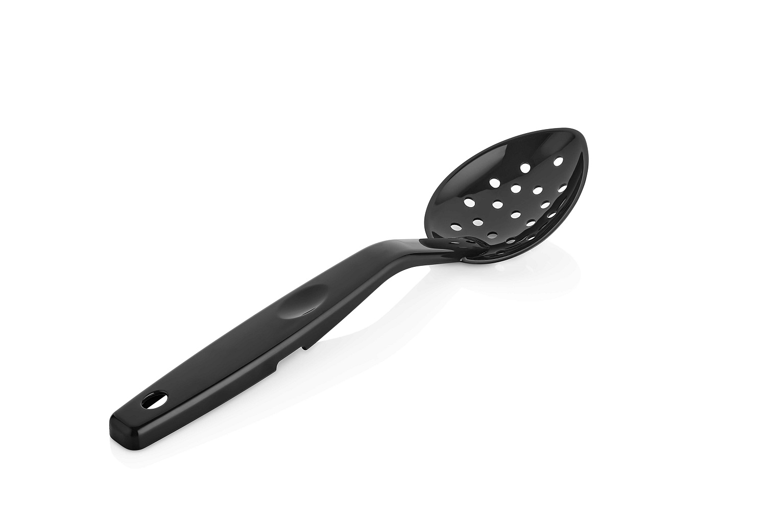 Ложка гарнирная 29,5 см., L ручки 20,5 см. перфор., поликарбонат, черная GP /1/48/