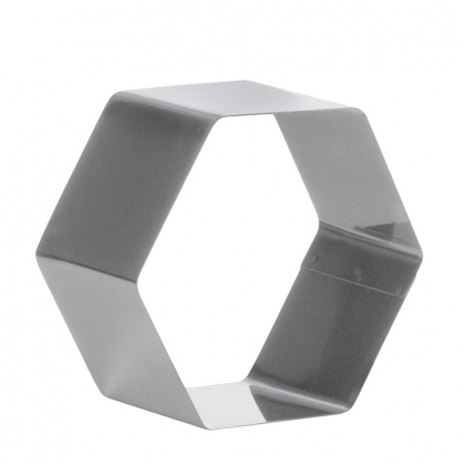 Форма кондитерская "Шестиугольник" 5*7 см. h=5 см. нерж. /1/