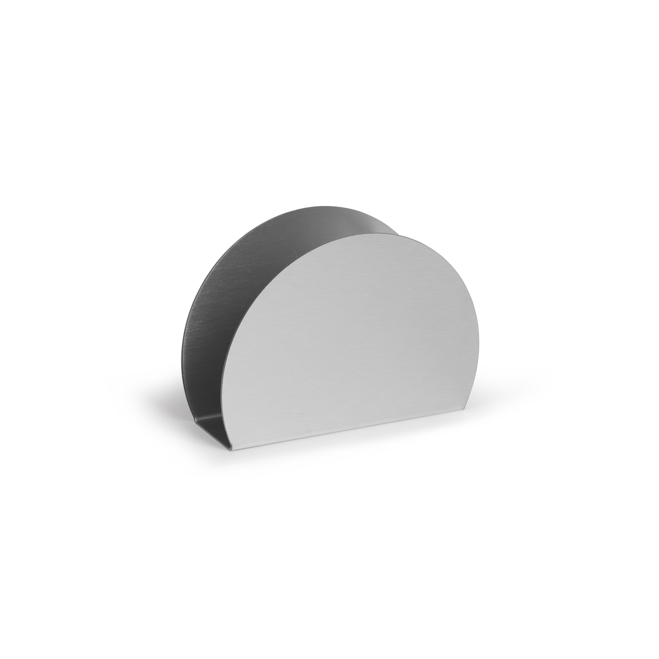 Салфетница 11*8*3,5 см. нерж. полукруг /1/