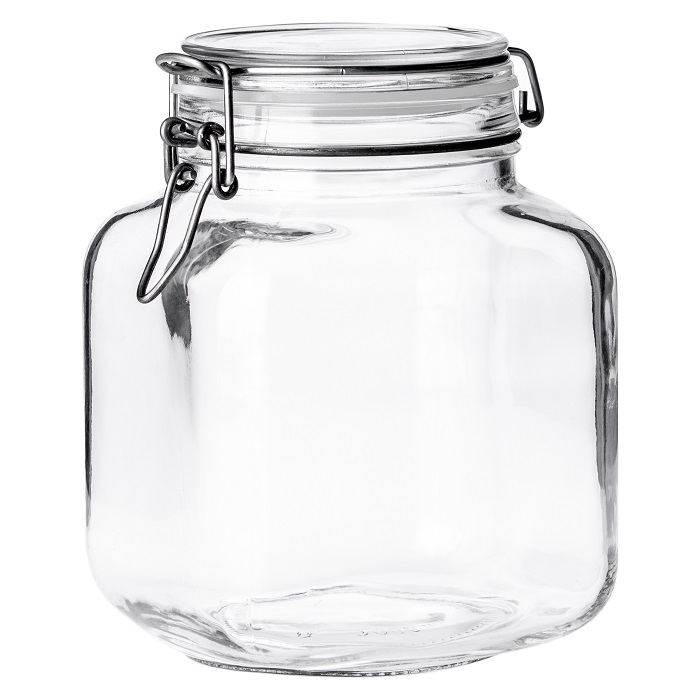 Банка для сыпучих прод. 2000 мл. d=100 мм. h=166 мм. с крышкой с бугельным замком Borgonovo /1/36/216/ АКЦИЯ