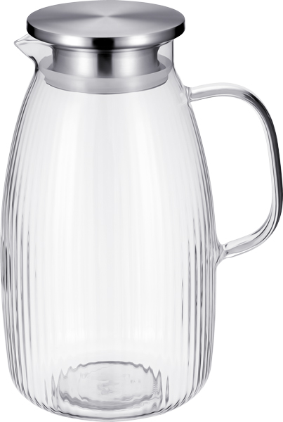 Кувшин 2 л. d=90 мм. h=230 мм. с крышкой нерж., Термостекло /1/24/