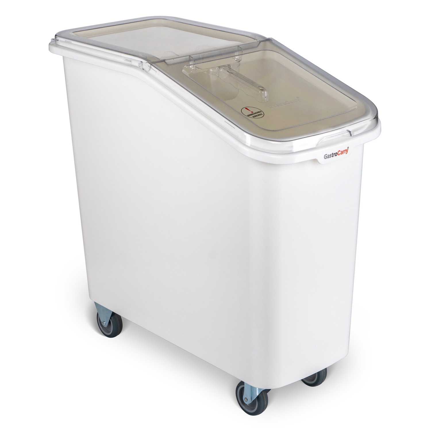 Контейнер для сыпучих продуктов  82 л 340*720*710 мм. (-40°C /+70°C) п/п на колесах, с совком, белый GP /1/4/