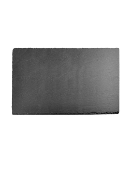 Блюдо для подачи прямоуг. 50*30 см. h=0,7 см. черное, сланец MGprof /1/10/ АКЦИЯ