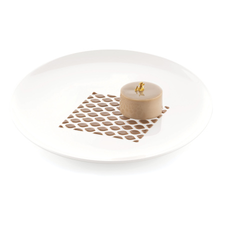 Трафарет для декора блюд 100*100 мм. h=1 мм. Аламбра силикон Silikomart /2/10/