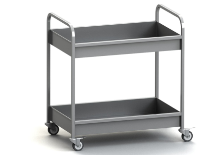 Тележка сервировочная 2-х ярусная 800*600*850 мм. для сбора посуды, сварная, нерж. MGsteel /1/ Тележка сервировочная 2-х ярусная 800*600*850 мм. для сбора посуды, сварная, нерж. MGsteel /1/