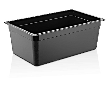 Гастроемкость 1/1 h=200 мм. 24 л. п/п черная (кр. 76826) GP /1/6/