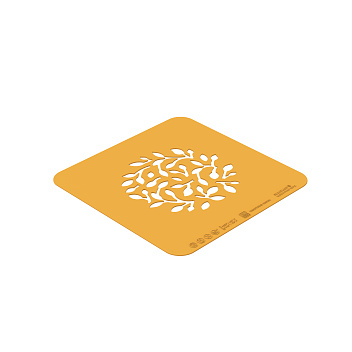 Трафарет для декора блюд d=100 мм. h=1 мм. Ветки силикон Silikomart /2/10/