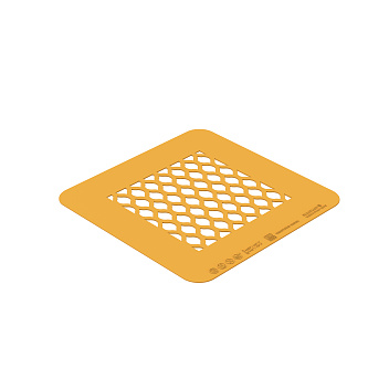 Трафарет для декора блюд 100*100 мм. h=1 мм. Аламбра силикон Silikomart /2/10/