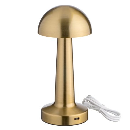 Лампа настольная d=10 см. h=24 см. 3 цвета, сенсорная регулировка яркости, нерж., золотая LED SIMPLE III MGline /1/20/