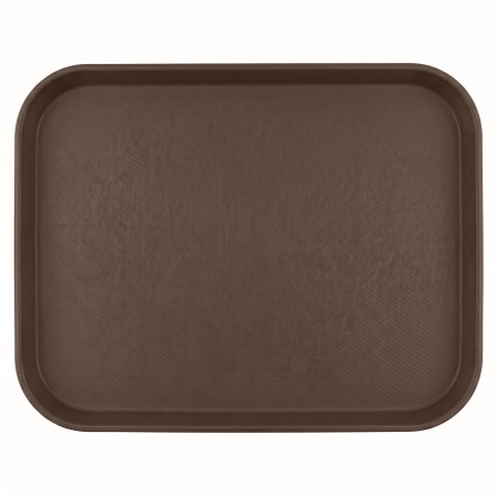 Поднос прорезиненный прямоуг. 46*36 см. коричневый MGprof /1/12/ 