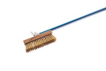 Щетка для печи 150 см. 20*6,6 см. поворотная, с медной щетиной h=4,5 см. со скребком Gimetal  /1/ Щетка для печи 150 см. 20*6,6 см. поворотная, с медной щетиной h=4,5 см. со скребком Gimetal  /1/