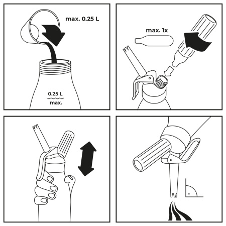 Сифон (кремер) для взбивания сливок  0,25 л. алюм./пластик MasterWhip /1/324/