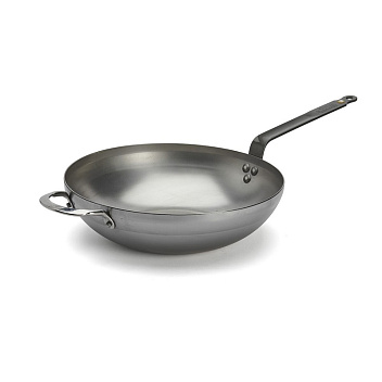 Сковорода Wok d=32 см. h=9,2 см. 4,7 л. белая сталь с 2 ручками De Buyer /1/6/ Сковорода Wok d=32 см. h=9,2 см. 4,7 л. белая сталь с 2 ручками De Buyer /1/6/