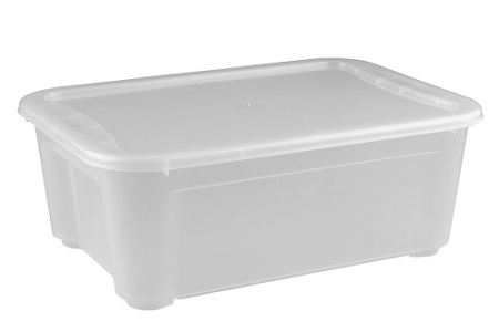 Контейнер для продуктов прямоуг. 16 л. 39*27,5*21,5 см. п/п Кристалл  /1/10/