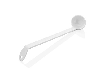 Половник 0,03 л. L ручки 24 см. d=6 см. поликарбонат, белый GP /1/48/