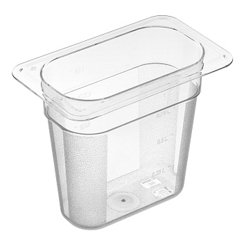 Гастроемкость 1/9 h=150 мм. 176*108 мм. 1,1 л. поликарб. прозрачная GP /1/