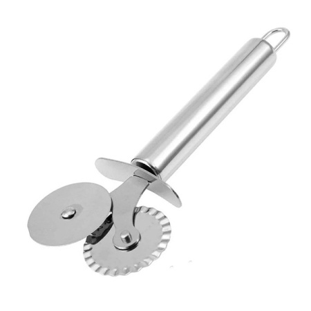 Нож для теста 17,5 см. d=4 см. нерж. двойной, ручка нерж. /1/12/ Нож для теста 17,5 см. d=4 см. нерж. двойной, ручка нерж. /1/12/