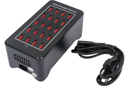 Зарядная станция для ламп на 20 USB-портов (5V-2.4A) 100W /1/ Зарядная станция для ламп на 20 USB-портов (5V-2.4A) 100W /1/