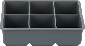 Форма для льда на 6 кубиков 5*5 см. силикон /1/90/