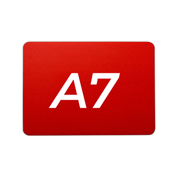 Ценник 105*74 мм. А7 меловой красный без подставки /1/100/ АКЦИЯ