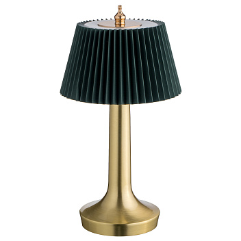 Лампа настольная d=13,5 см. h=26,5 см. 3 цвета, сенсорная регулировка яркости, нерж., зеленая LED PINE MGline /1/20/