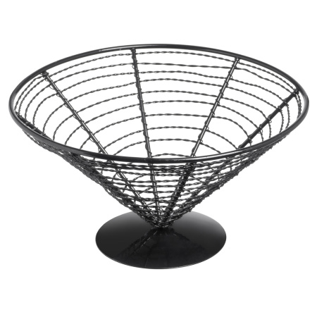 Корзинка для подачи коническая d=230 мм. h=125 мм. 1700 мл. кованное железо, черная MGsteel /1/24/ АКЦИЯ