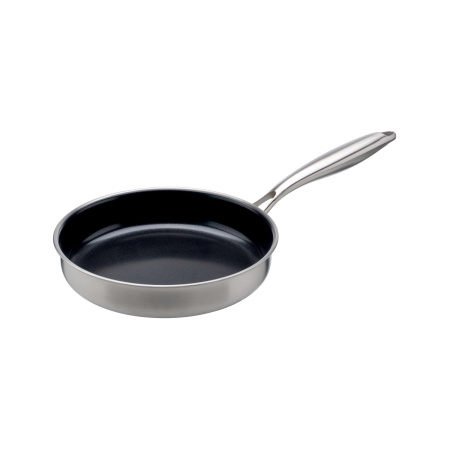 Сковорода d=22 см. h=5 см. 1,5 л. трехслойная, нерж. с антиприг. покрыт. (индукция) TRI-PLY MGprof /1/20/