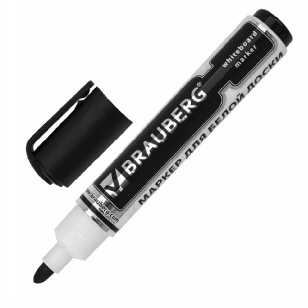 Маркер для маркерной доски Brauberg линия 5 мм. черный /1/ АКЦИЯ