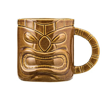 Кружка для пива  450 мл. d= мм. h= мм. керамика, коричневая Тики /12/