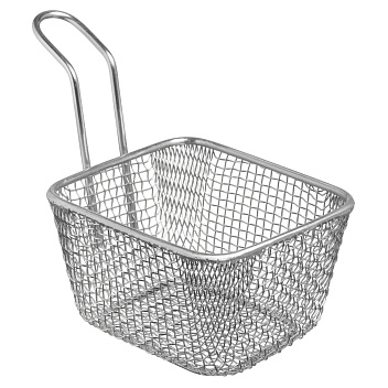 Корзинка для подачи прямоугольная 100*80 мм. h=60 мм. 400 мл. нерж. MGsteel /1/6/144/ АКЦИЯ