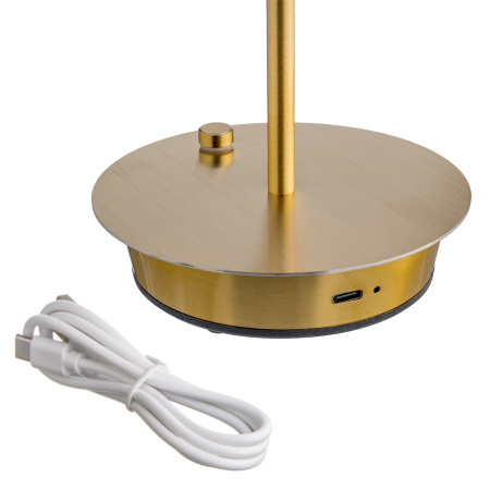 Лампа настольная d=11 см. h=26 см. 3 цвета, сенсорная регулировка яркости, алюм., золотая LED TECHNO MGline /1/20/