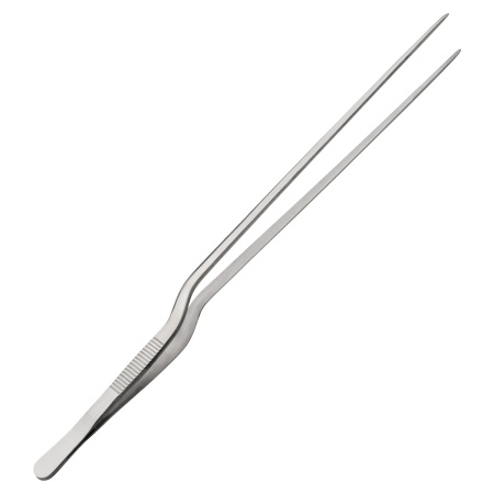 Щипцы (пинцет) 30 см. изогнутые, нерж. MGsteel /1/100/