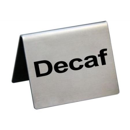 Табличка "Decaf"  50*40 мм. горизонтальная, нерж. /1/ 