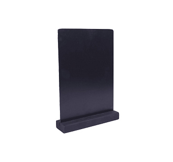 Табличка 150*210 мм. А5 меловая вертикал. тейбл тент, на дерев. подставке черная /1/ АКЦИЯ