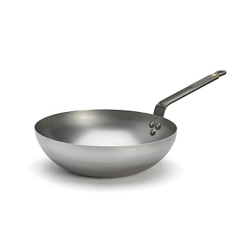 Сковорода Wok d=28 см. h=8,5 см. 2,4 л. белая сталь De Buyer /1/6/ Сковорода Wok d=28 см. h=8,5 см. 2,4 л. белая сталь De Buyer /1/6/