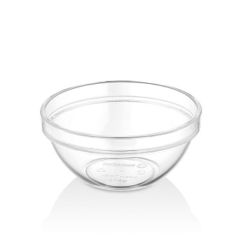 Соусник 225 мл. d=105 мм. h=47 мм. круглый, поликарбонат, прозрачный GP /1/108/