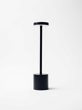 Лампа настольная d=8 см. h=34 см. 3 цвета, сенсорная регулировка яркости, алюм., черная LED METAL MGline /1/20/ АКЦИЯ