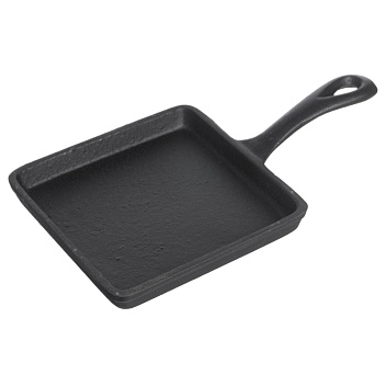 Сковорода порц. 14*14 см. h=1,5 см. 0,2 л. чугун /1/