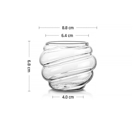 Стакан для коктейля 260 мл. d=88 мм. h=68 мм. Термостекло Свирл MGline /6/24/ АКЦИЯ