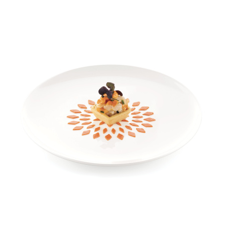 Трафарет для декора блюд d=100 мм. h=1 мм. Цветок лотоса силикон Silikomart /2/10/