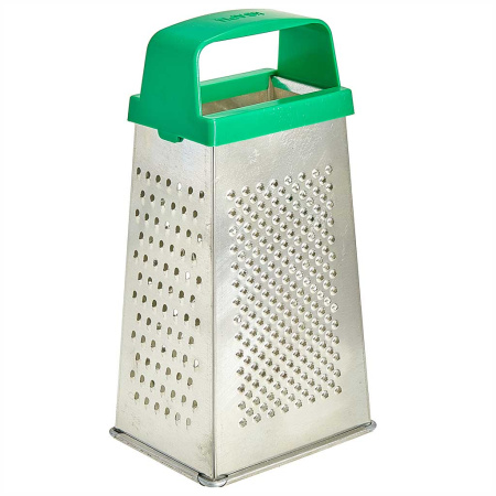 Терка 4-х гранная 22 см. белая жесть с пластик. ручкой /1/