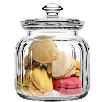 Банка для сыпучих прод.  900 мл. d=102 мм. h=152 мм. со стекл. крышкой Вива /1/6/324/ Банка для сыпучих прод.  900 мл. d=102 мм. h=152 мм. со стекл. крышкой Вива /1/6/324/