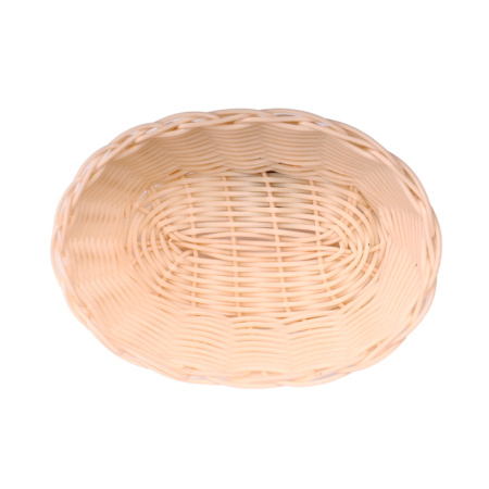 Корзина для хлеба овальная 18*12*6 см. бежевая полиротанг MGprof /1/144/