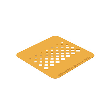 Трафарет для декора блюд 137,5*72,3 мм. h=1 мм. Ромб силикон Silikomart /2/10/